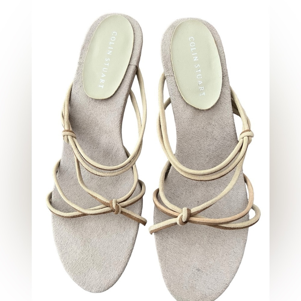 Colin Stuart Women’s Beige Strappy Heels in Size 6